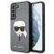 KARL LAGERFELD Karl Lagerfeld Saffiano Ikonik Karl`s Head Skal Galaxy S22 Plus - Silver