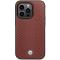BMW BMW Mobilskal till iPhone 14 Pro Läder Diamond Pattern - Burgundy