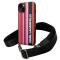 KARL LAGERFELD Karl Lagerfeld iPhone 14 Skal med halsband Stripes Strap - Rosa