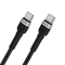 Wozinsky Wozinsky USB-C till USB-C kabel PD 65W 1m - Svart