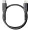 UNIQ Uniq USB-C till Lightning kabel Flex Nylon 0.3m 18w - Svart