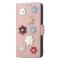 OEM iPhone 14 Pro Max Plånboksfodral Flower Decor Magnetic - Rosa Guld