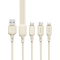 Dudao Dudao 3in1 USB-C Till USB-C/Lightning Kabel 1.2m - Beige