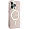 Guess Guess Mobilskal till iPhone 14 Pro MagSafe Glitter Guld - Rosa