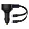 BASEUS Baseus Billaddare 2x USB-C - Svart