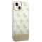 Guess GUESS iPhone 14 Plus Skal Pattern Script - Guld