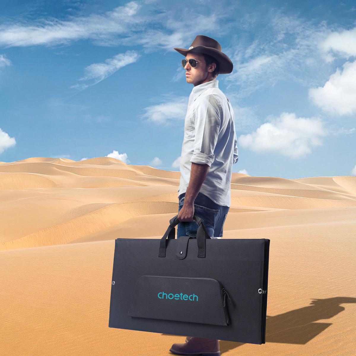 Choetech Choetech Foldable Solladdare 160W - Svart