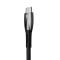 BASEUS Baseus Glimmer USB-C till USB-A kabel 100W 2m - Svart