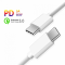 SiGN SiGN USB-C till USB-C Kabel 60W 3m - Vit