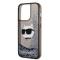 KARL LAGERFELD Karl Lagerfeld iPhone 14 Pro Skal Glitter Choupette Head - Svart