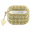 Guess Guess AirPods 3 Skal Rhinestone Triangle Charm - Guld