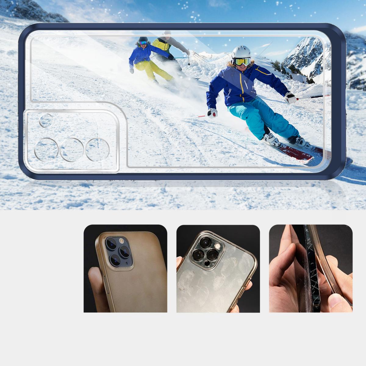 OEM Galaxy S23 Skal Clear 3in1 - Blå