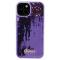 Guess Guess Mobilskal till iPhone 15 Sequin Script Metal - Lila