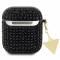 Guess Guess AirPods 1/2 Skal Rhinestone Triangle Charm - Svart