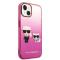 KARL LAGERFELD Karl Lagerfeld iPhone 14 Plus Skal Gradient Ikonik Karl & Choupette - Rosa