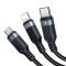 Joyroom Joyroom 3in1 USB-A till USB-C Lightning microUSB kabel 1.2m