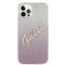 Guess Guess Skal iPhone 12 & 12 Pro Glitter Gradient Script - Rosa