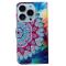 OEM iPhone 14 Pro Plånboksfodral Folio Flip - Mandala Flower