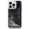 Guess Guess Mobilskal till iPhone 14 Pro Liquid Glitter Marble - Svart
