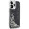 Guess Guess Mobilskal till iPhone 14 Pro Liquid Glitter Marble - Svart