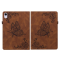 OEM iPad mini 6 (2021) Fodral Imprinted Butterfly Flower - Brun