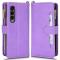 A-One Brand Galaxy Z Fold 4 Plånboksfodral Zipper Magnetic - Lila