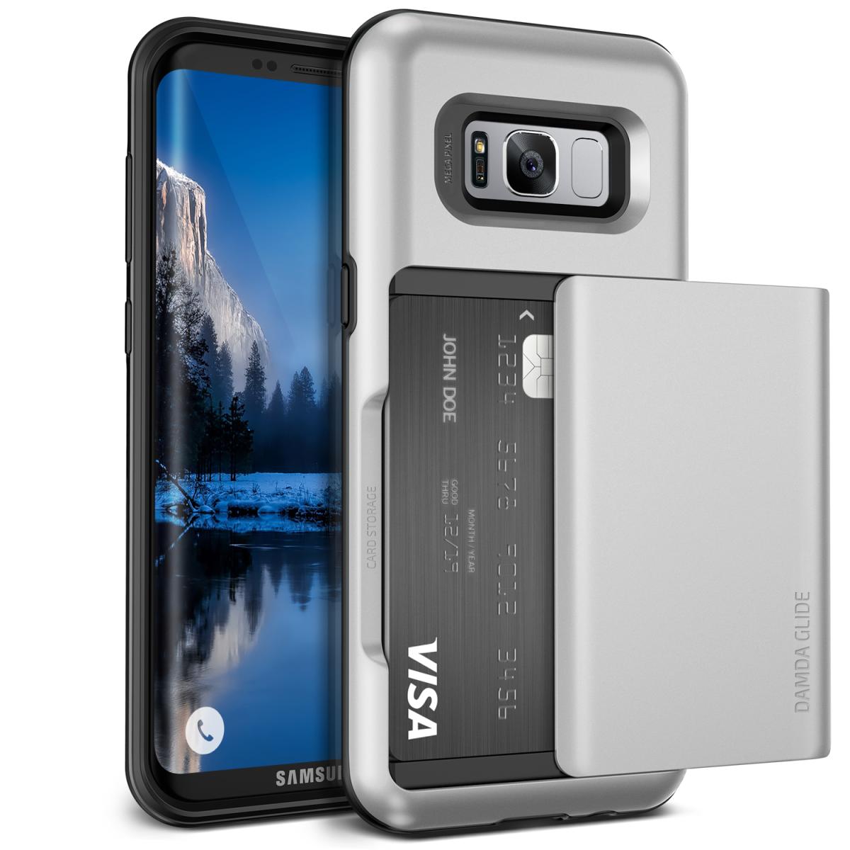 VERUS Verus Damda Glide Card Slot Skal till Samsung Galaxy S8 Plus - Silver