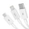 BASEUS Baseus 3in1 USB-A till USB-C Lightning microUSB kabel 0.5m