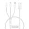 BASEUS Baseus 3in1 USB-A till USB-C Lightning microUSB kabel 0.5m