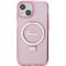 Guess Guess Mobilskal till iPhone 15/14 Plus Magsafe Ringställ Script Glitter - Rosa