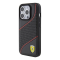 Ferrari Ferrari Mobilskal till iPhone 15 Pro Perforated Waves Metal Logo - Svart