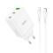 Hoco Hoco Väggladdare 35W 2xType C - USB A med Typ-C to Lightning Kabel 1m