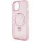 Guess Guess Mobilskal till iPhone 15/14 Plus Magsafe Ringställ Script Glitter - Rosa