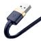 BASEUS BASEUS Cafule USB-A till Lightning kabel 2m Marinblå / Guld