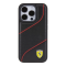 Ferrari Ferrari Mobilskal till iPhone 15 Pro Perforated Waves Metal Logo - Svart