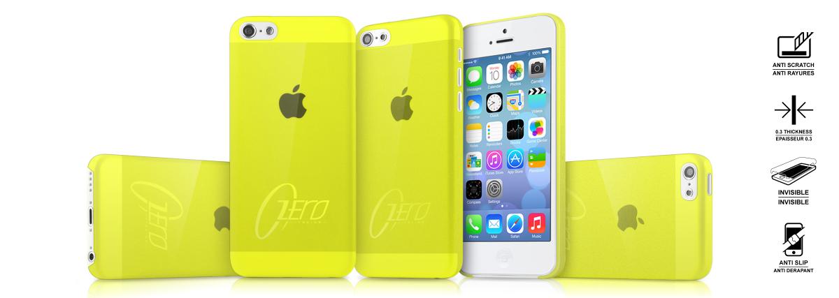ItSkins ITSkins Zero 3 Skal till iPhone 5C (Gul) + Skärmskydd