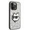KARL LAGERFELD Karl Lagerfeld iPhone 14 Pro Skal Glitter Choupette Patch - Silver