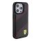 Ferrari Ferrari Mobilskal till iPhone 15 Pro Perforated Waves Metal Logo - Svart