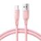 Joyroom Joyroom USB-C till USB-A kabel 100W 1m Multi-Color - Rosa