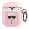 KARL LAGERFELD Karl Lagerfeld Glitter Karl`s Head Skal Airpods - Rosa