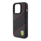 Ferrari Ferrari Mobilskal till iPhone 15 Pro Perforated Waves Metal Logo - Svart