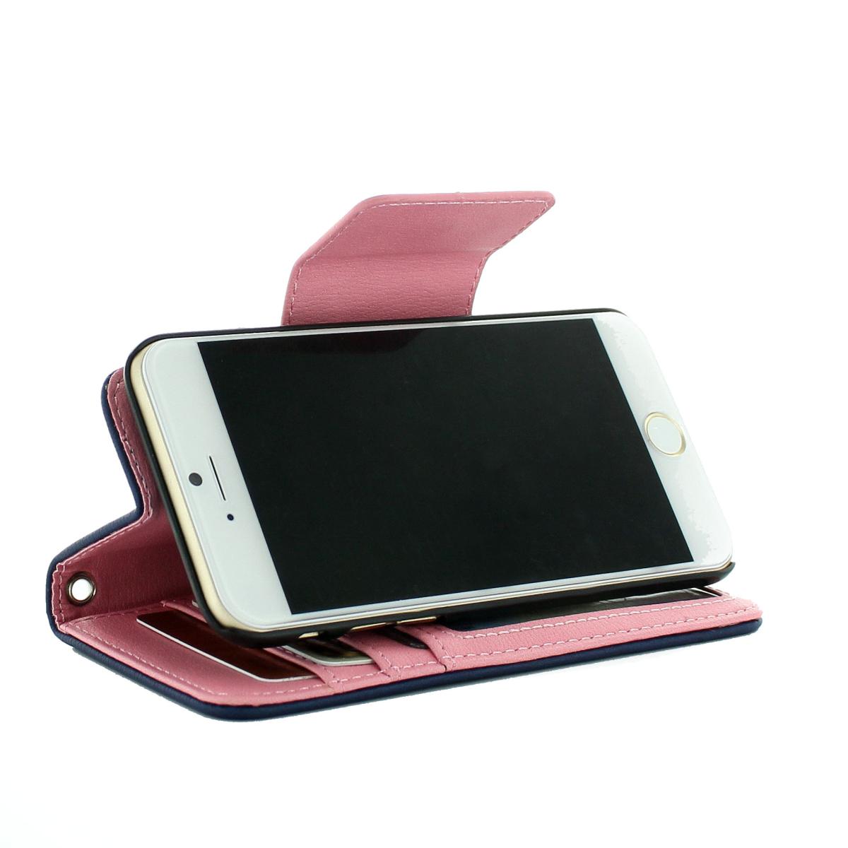 CoveredGear Covered Gear Devoted Plånboksfodral - iPhone 6/6S - Blå/Rosa