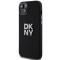 DKNY DKNY Mobilskal till iPhone 15/14/13 Liquid Silikon Metal Logo - Svart