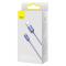 BASEUS Baseus Crystal USB-C till USB-A kabel 100W 2m - Lila