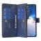 OEM iPhone 15 Plus Plånboksfodral Zipper Flip - Blå