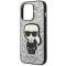KARL LAGERFELD Karl Lagerfeld iPhone 14 Pro Skal Glitter Flakes Ikonik - Silver