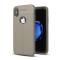 OEM Litchi Skin TPU Mobilskal till iPhone XS / X - Grå