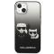 KARL LAGERFELD Karl Lagerfeld iPhone 13 mini Skal Gradient Ikonik Karl & Choupette - Svart