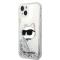 KARL LAGERFELD Karl Lagerfeld iPhone 14 Plus Skal Glitter Choupette Head - Silver