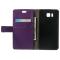 OEM Lychee Embossed Plånboksfodral till Samsung Galaxy Alpha - Lila